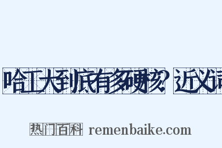 哈工大到底有多硬核？近义词是什么意思的图片